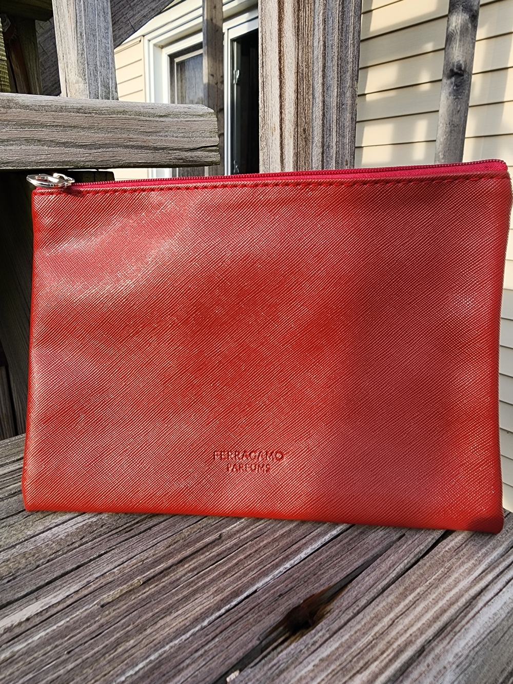 Turkish Airlines Salvatore Ferragamo Saffiano Leather Pouch